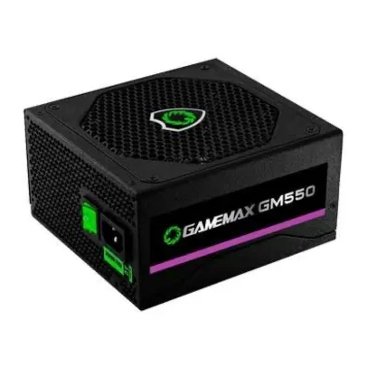 Fonte Gamemax GM550 550W, 80 Plus Bronze, PFC Ativo, Black | R$249