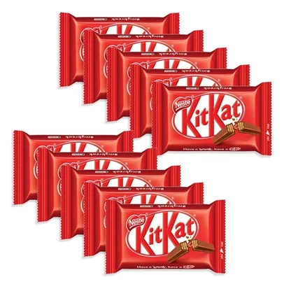 [AME R$9,18] Combo com 10 Kit Kat's Ao Leite