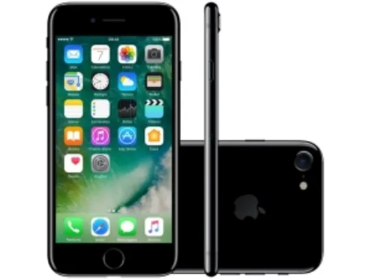 iPhone 7 Apple 128GB Preto Brilhante 4G 4,7"Retina - Câm. 12MP + Selfie 7MP iOS 10 (Resistente a àgua)