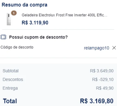 Imagem na descrição da promoção