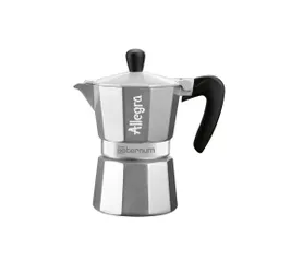 Cafeteira Italiana Bialetti em Alumínio 150ml Allegra Prata R$ 70,90