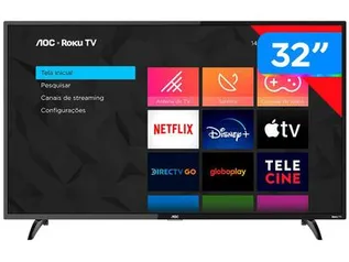 Smart TV HD LED 32” AOC 32S5195/78G - Wi-Fi 3 HDMI 1 USB