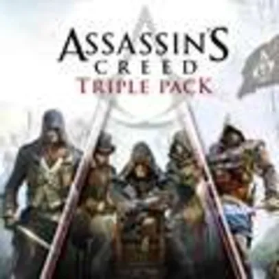 Pack triplo Assassin's Creed: Black Flag, Unity, Syndicate (Xbox) | R$75