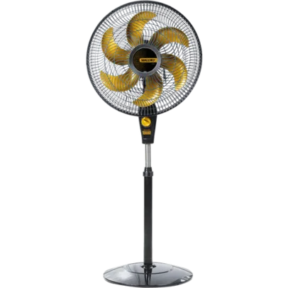 Ventilador de Coluna Mallory, 6 Pás, 3 Velocidades, 40cm, Preto/Dourado - Delfos TS