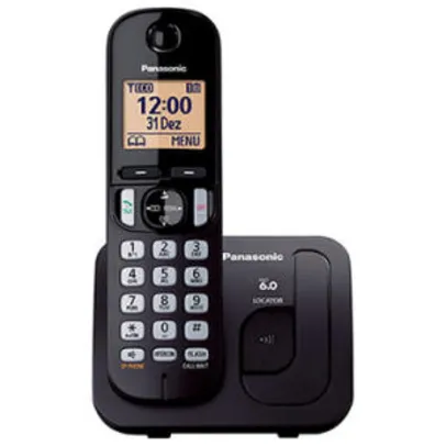 Telefone sem Fio Panasonic KX-TGC210LBB, Viva-Voz Bloqueador - R$142