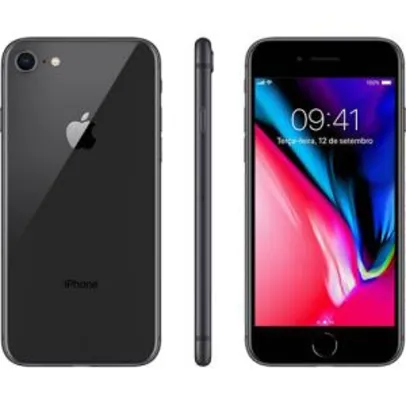 (2203 com AME) iPhone 8 64GB Cinza Espacial Tela 4.7" IOS 4G Câmera 12MP - Apple (APP)