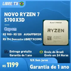 [NO BRASIL] [MOEDAS] Processador RYZEN 7 5700X3D Cpu Socket AM4 Novo