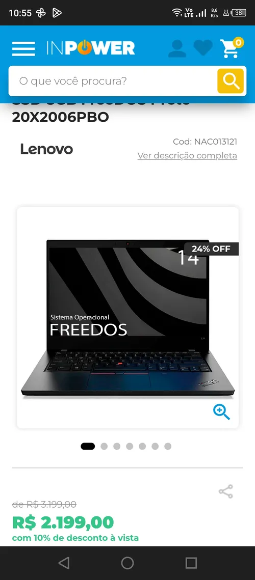 Imagem na descrição da promoção