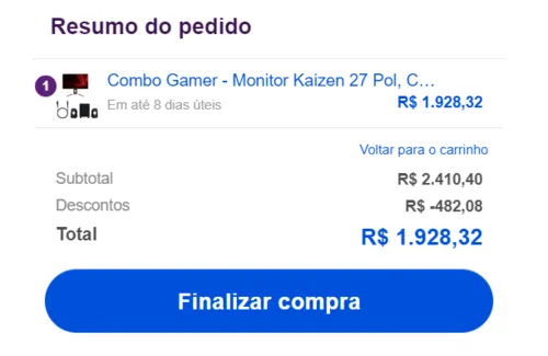 Imagem na descrição da promoção