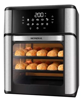 (Selecionados) Fritadeira Air Fryer Forno Oven 12l Afo-12l-bi Mondial Cor Preto 110V