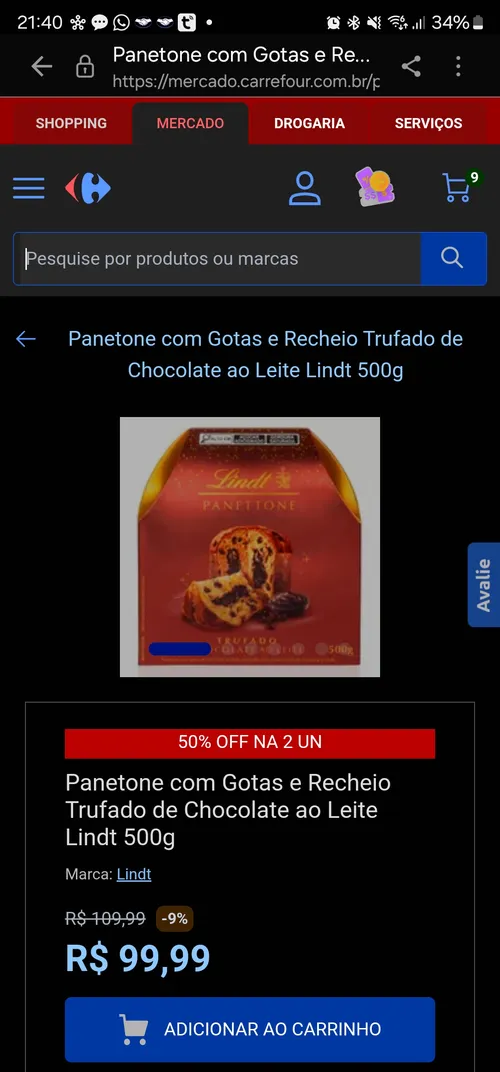 Imagem na descrição da promoção