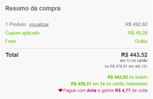 Imagem na descrição da promoção