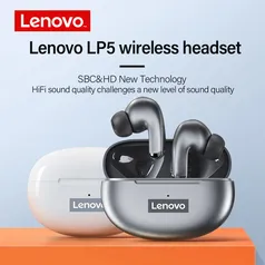 Lenovo Lp5  Fone de Ouvido Tws Bluetooth Earphone 9d Stereo Hifi Sports Waterproof Wireless Earbuds 