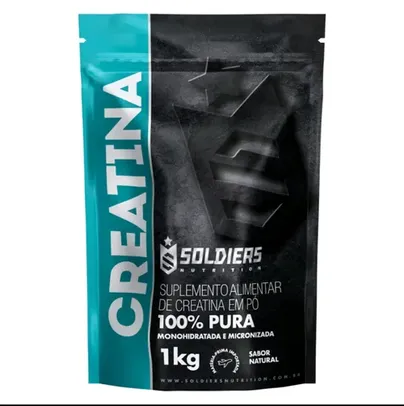 (Leia a descrição) Creatina Monohidratada 1Kg - 100% Pura Importada - Soldiers Nutrition