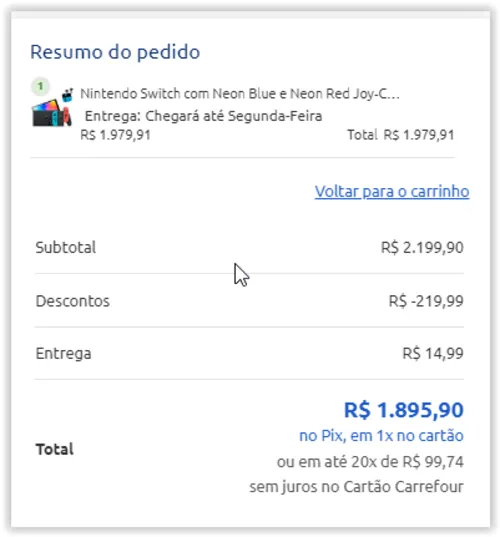 Imagem na descrição da promoção