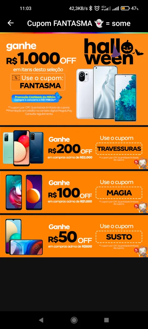 Imagem na descrição da promoção