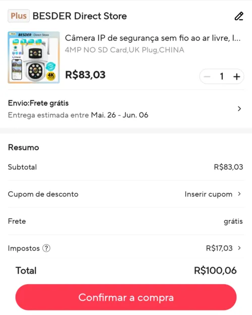 Imagem na descrição da promoção