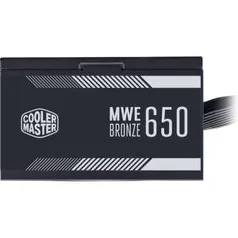 Fonte Cooler Master MWE V2 650W, 80 Plus Bronze, PFC Ativo | R$390