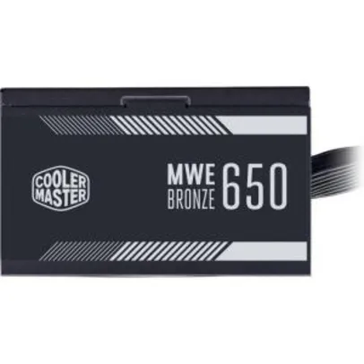 Fonte Cooler Master MWE V2 650W, 80 Plus Bronze, PFC Ativo | R$390