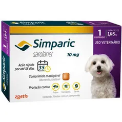 Simparic para Cães de 2,6 a 5 Kg (10 mg) - Antipulgas