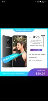 [Aliexpress] Smartphone Doogee x95, 16GB | R$ 354