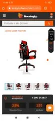 Cadeira Gamer Riotoro, Spitfire M3, Mesh, Reclinável, Black/Red, GC-10M3 | R$ 629,90 no boleto