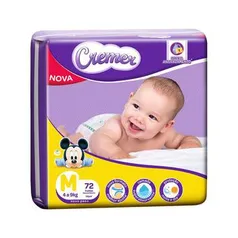 Fralda Cremer M Disney Baby Magic Care Hiper 72 unidades | R$41