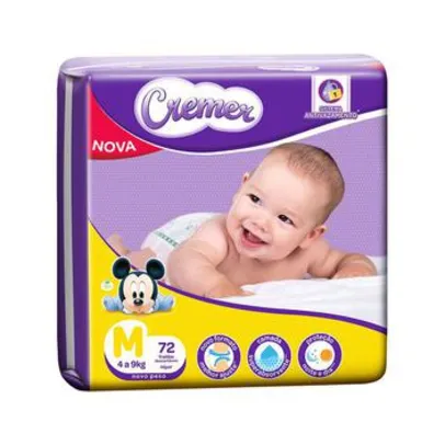 Fralda Cremer M Disney Baby Magic Care Hiper 72 unidades | R$41