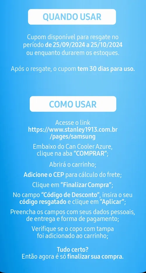 Imagem na descrição da promoção