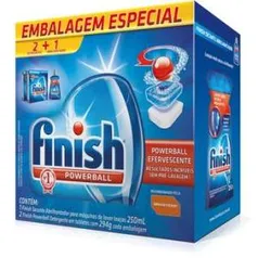 Kit Finish para Máquina de Lavar Louças com 2 Detergentes Finish Tablete por R$ 35