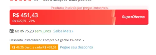 Imagem na descrição da promoção