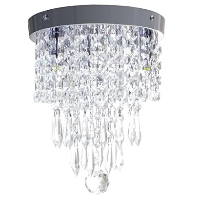 [APP / PRIME] Lustre Pendente de Cristal K9 Led Redondo Moderno Para Sala  (Plafon)