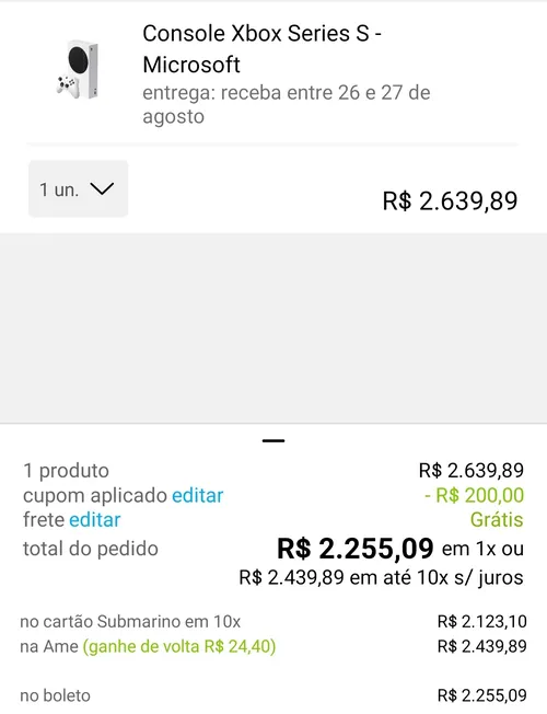 Imagem na descrição da promoção