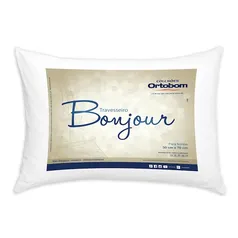 Travesseiro Ortobom Bonjour em Fibra Siliconizada 50 x 70 cm - Branco