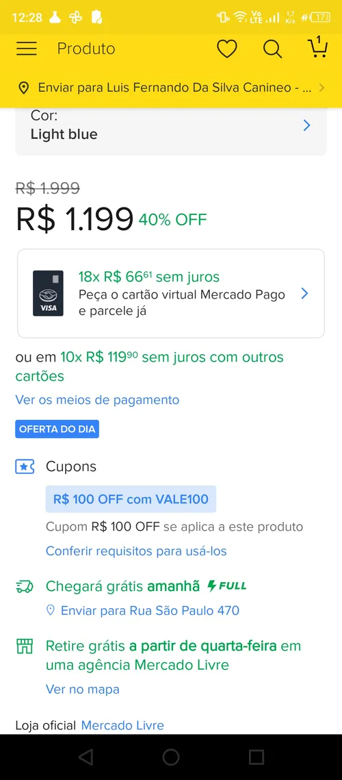 Imagem na descrição da promoção