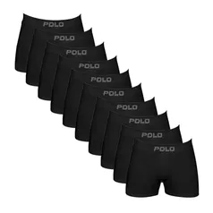 Kit 10 Cueca Boxer Polo 100% Algodão 