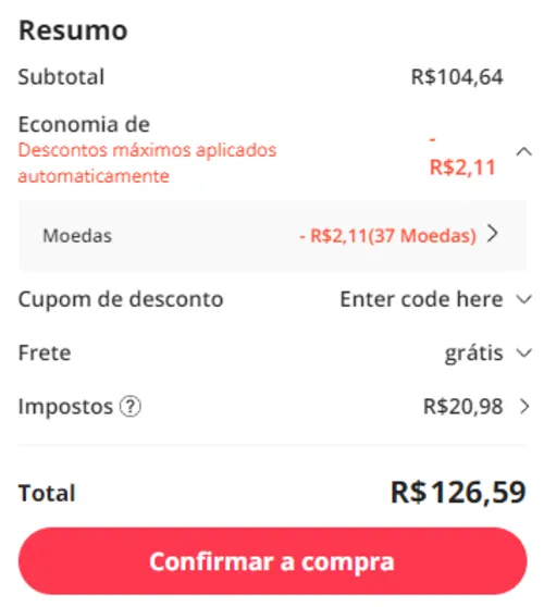 Imagem na descrição da promoção