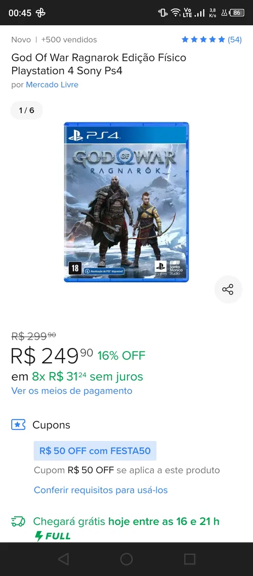 Imagem na descrição da promoção