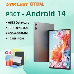 (MOEDAS)Tablet Teclast P30T, Android 14, 10.1", 8 núcleos, 4GB+6GB RAM, 128GB ROM, Tipo-C, 6000mAh
