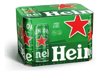 (levando 5 cxs) Pacote Cerveja Pilsen Sleek 12 Latas 350ml Heineken