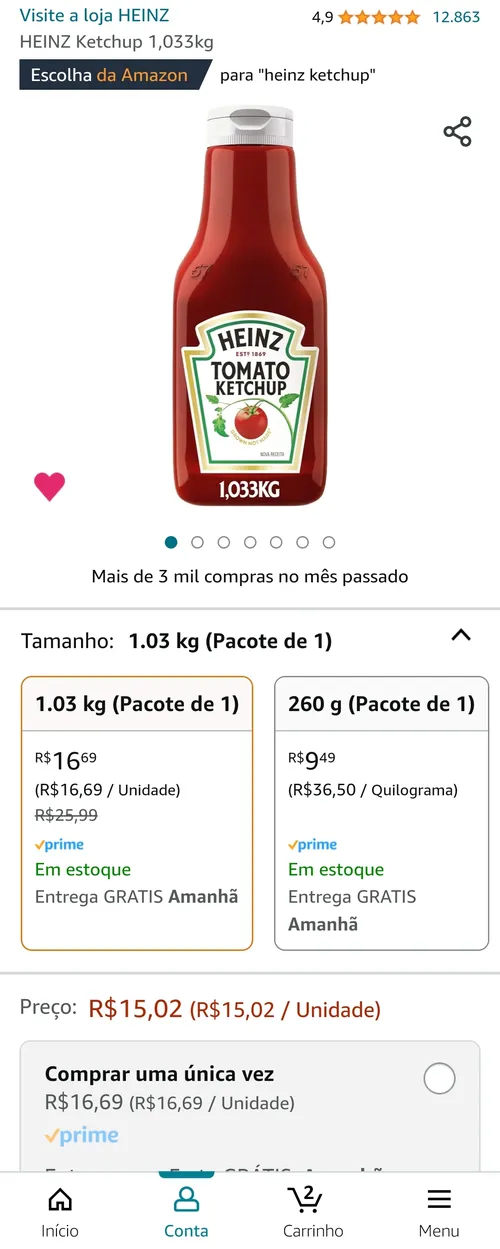 Imagem na descrição da promoção