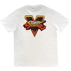 Camiseta Exclusiva Street Fighter V Branca- Tam G