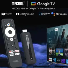 [App/Taxa Inclusa/Moedas] Stick Google Tv 4K Mecool KD3 2GB/8GB