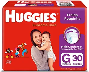 Fralda Huggies Supreme Care Roupinha G - 30 Fraldas