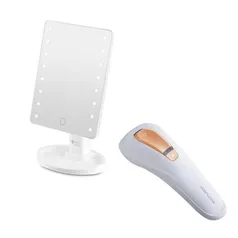 Combo : Depilador Por Luz Pulsada IPL - D'Pille - Multilaser - HC212 + Espelho Portátil Touch com LED Multi Care - HC174