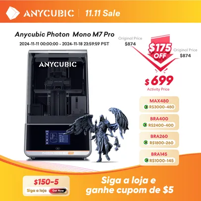 [Do Brasil] ANYCUBIC Photon Mono M7 Pro, impressora 3D