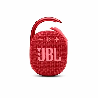 Caixa de Som Bluetooth 5,1 JBL Clip 4 Vermelha 5W com Classificação IP67 Ultra Portátil