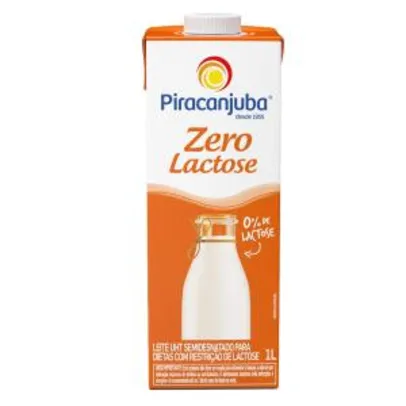 [2,49] Leite Semidesnatado Zero Lactose Piracanjuba 1L