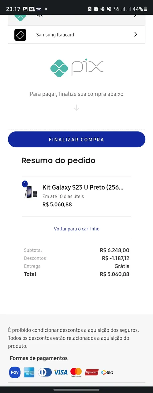 Imagem na descrição da promoção