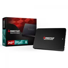 SSD Biostar S100, 240GB, Sata III, Leitura 530MB/s e Gravação 410MB/s, SM120S2E32 | R$189